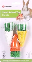 Flamingo Zabawka dla małego zwierzaka Karota Marchewka 3 sztuki