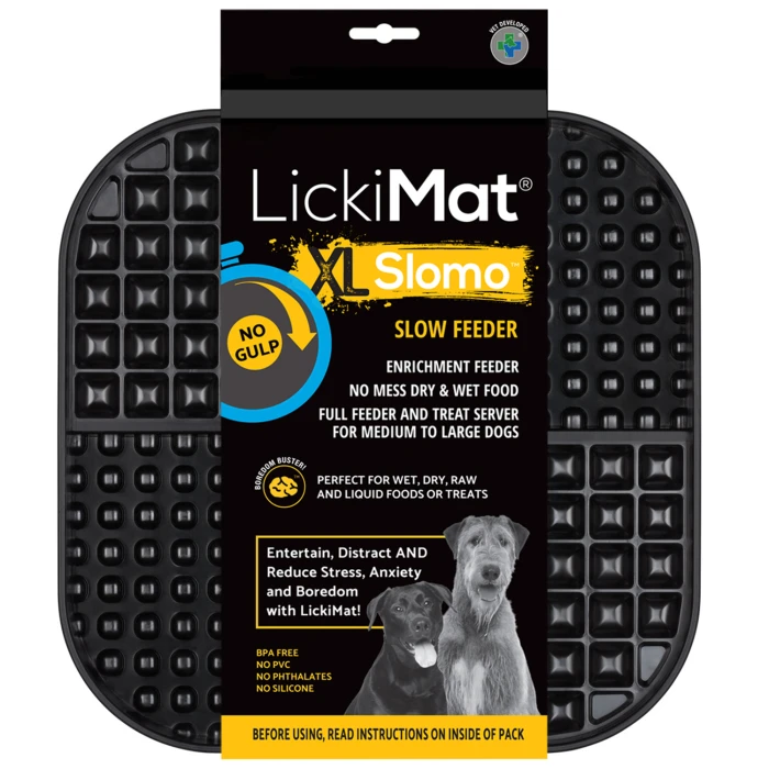 LickiMat Mata do lizania dla psa Slomo XL czarna