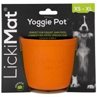 LickiMat Mata do lizania dla psa Yoggie Pot pomarańczowa