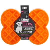 LickiMat Mata do lizania dla psa Small Slodog  pomarańczowa