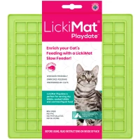 LickiMat Mata do lizania dla kota Playdate Classic zielona