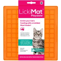 LickiMat Mata do lizania dla kota Playdate Classic pomarańczowa