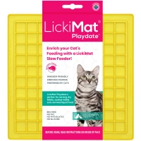 LickiMat Mata do lizania dla kota Playdate Classic żółta