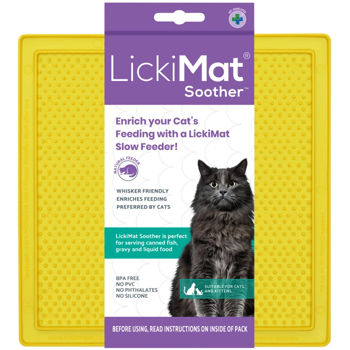 LickiMat Mata do lizania dla kota Soother Classic żółta