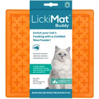 LickiMat Mata do lizania dla kota Buddy Classic pomarańczowa_2
