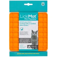 LickiMat Mata do lizania dla kota Mini Playdate  pomarańczowa