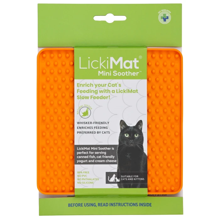 LickiMat Mata do lizania dla kota Mini Soother pomarańczowa