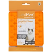 LickiMat Mata do lizania dla kota Mini Buddy  pomarańczowa_2
