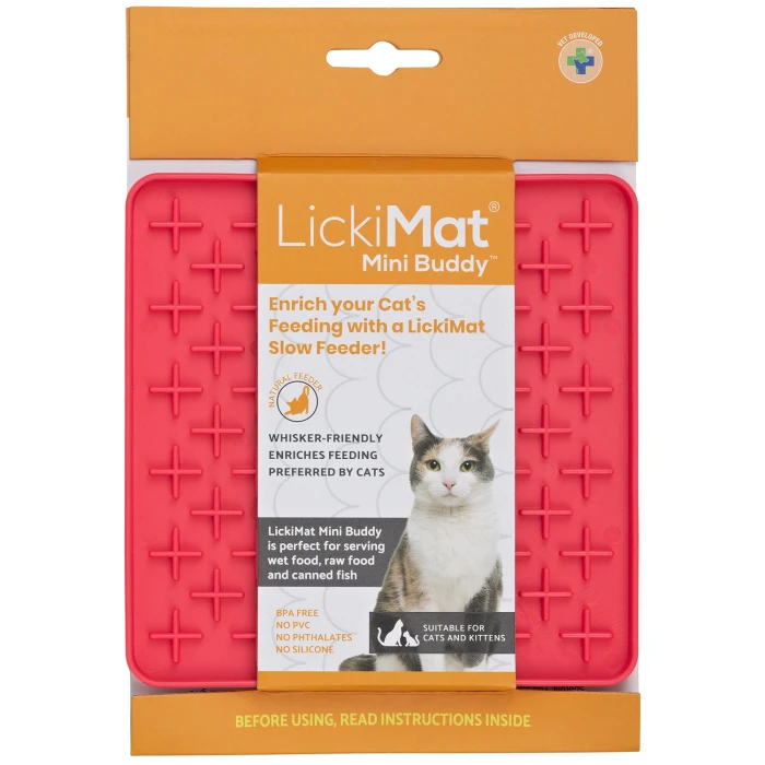 LickiMat Mata do lizania dla kota Mini Buddy  różowa