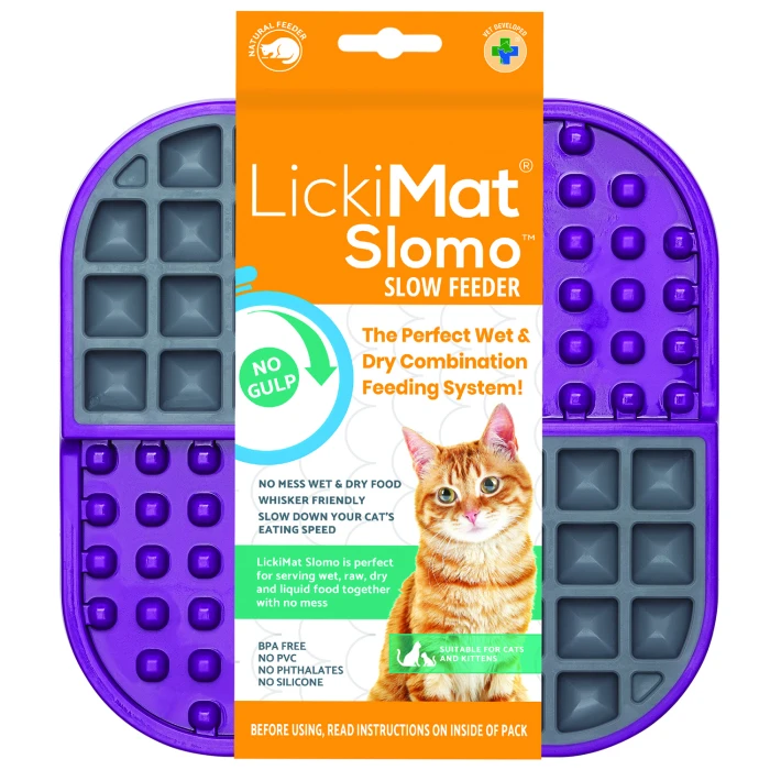 LickiMat Mata do lizania dla kota Slomo  fioletowa
