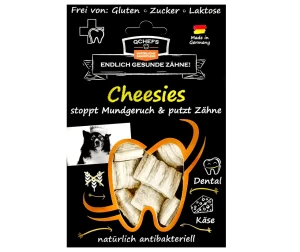 QCHEFS Cheesies – serowe przysmaki dentystyczne dla psa, wspomagające higienę zębów, 65 g
