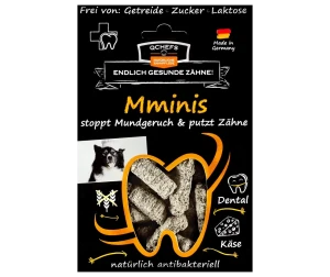 QCHEFS Mminis 65 g – naturalne chrupiące przysmaki dentystyczne dla psa, bez zbóż