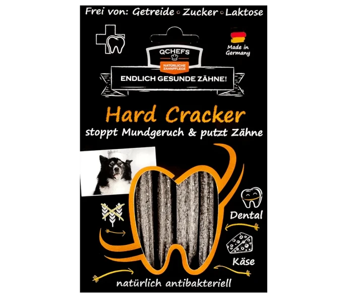 QCHEFS Hard Cracker – półtwardy gryzak dentystyczny dla psa 72 g