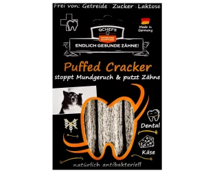 QCHEFS Puffed Cracker – chrupiące gryzaki dentystyczne dla psa 75 g