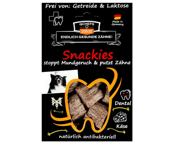 QCHEFS Snackies – chrupiące przysmaki dentystyczne dla psa 65 g