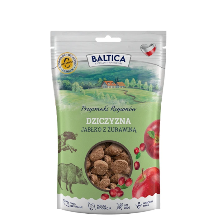 BALTICA Przysmaki Regionów dla psa Dziczyzna z jabłkiem 100 g