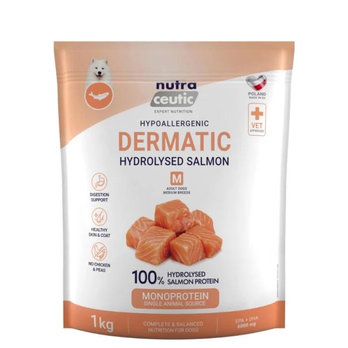BALTICA NUTRACEUTIC Karma dla psa Dermatic Hydrolysed Salmon 1 kg M